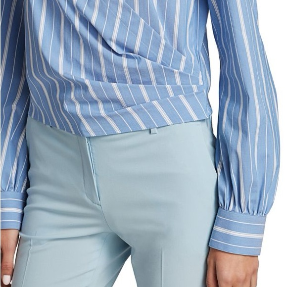 THEORY Quincy Striped Wrap Top Size L - Picture 7 of 12